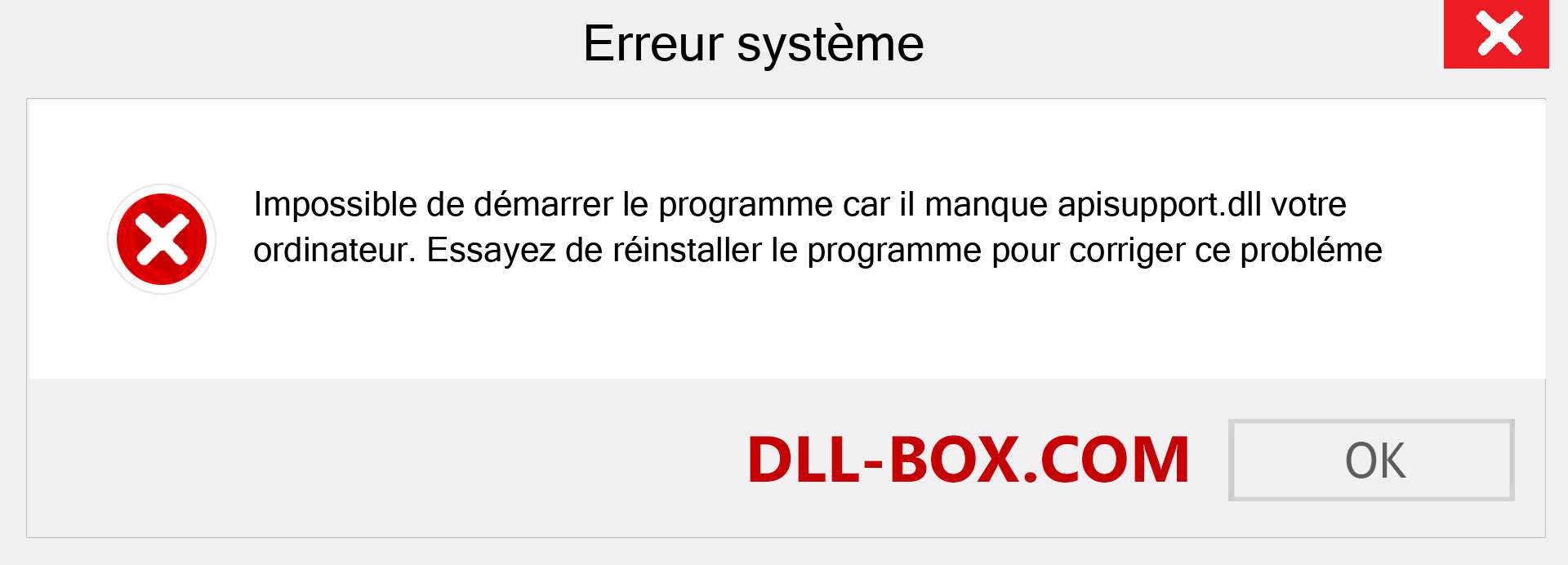 Le fichier apisupport.dll est manquant ?. Télécharger pour Windows 7, 8, 10 - Correction de l'erreur manquante apisupport dll sur Windows, photos, images